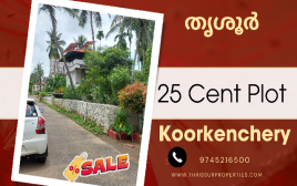 25 cent Plot For Sale at Kanimangalam,Koorkenchery,Thrissur 